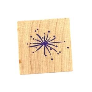 Sparkle Firework Unbranded Mini Rubber Stamp
